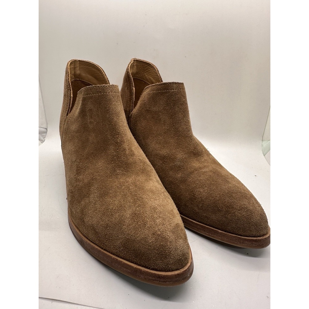 Nisolo Mia Ankle Bootie Womens 8.5 Tan Suede‎ Slip On Low Heel